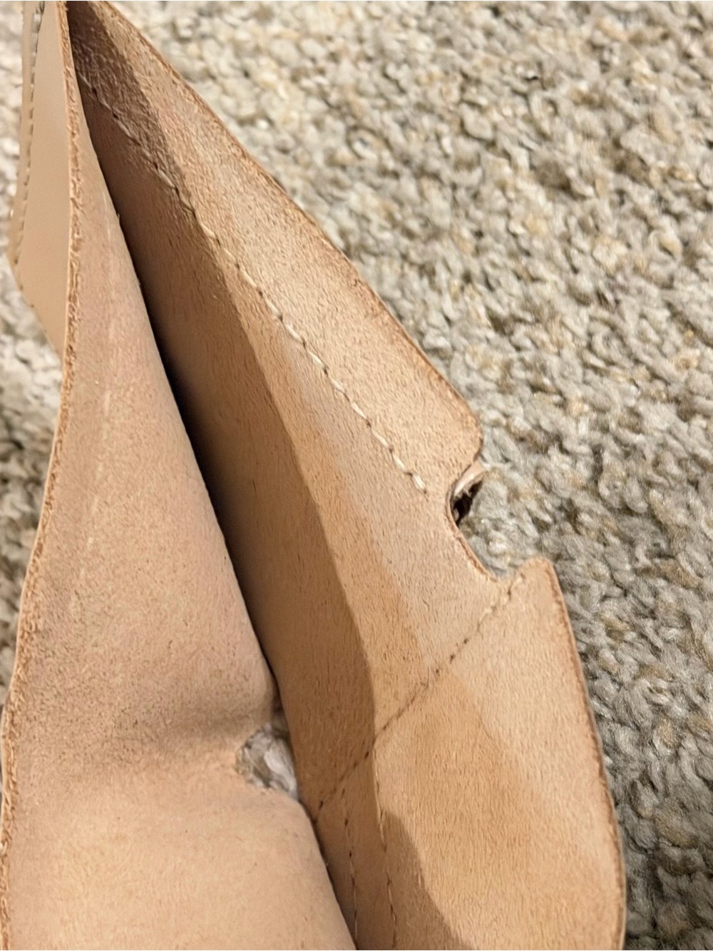 Lucky Nude  Beige Soft Leather Snap Wallet - Picture 7 of 10